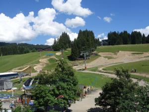 a view of a ski slope with a park at Appartement Les Gets, 2 pièces, 4 personnes - FR-1-623-256 in Les Gets