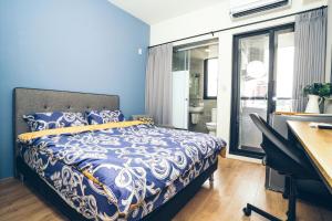 谷園酒店公寓Good Garden Apartment房間的床