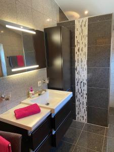 A bathroom at Burgchalet