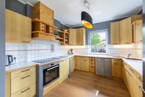 Kuchyň nebo kuchyňský kout v ubytování Appartement Auszeit