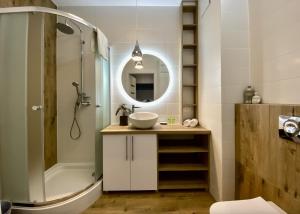 Kúpeľňa v ubytovaní Poznań Apartments Towarowa + 37 fotografií