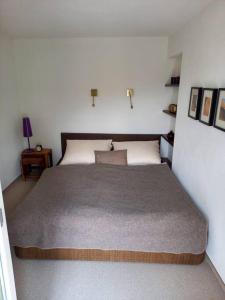 a bedroom with a large bed in a room at Wohnung im Herzen der Altstadt in Schwaz