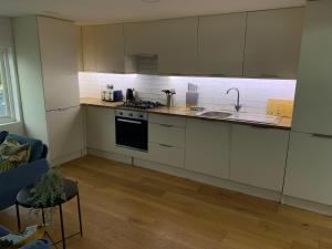 Super 1 bedroom in a stunning apartment with shared kitchen and living room - 2C The Charteris廚房或簡易廚房