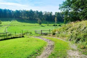 uma estrada de terra no meio de um campo em Ängagården - Gårdshuset em Våxtorp