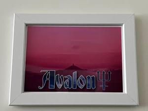 a picture of a purple sky with the word albuquerque at Moonloft@VillaSolbacka in Inkoo