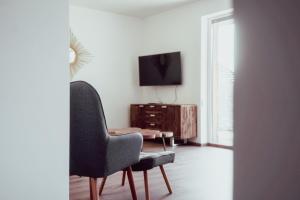 TV a/nebo společenská místnost v ubytování Fitromax Apartmanház