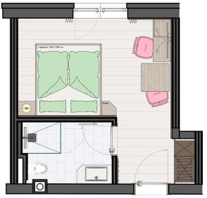 Půdorys ubytování Pension-Appartement Sonnwend