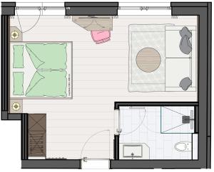 Půdorys ubytování Pension-Appartement Sonnwend