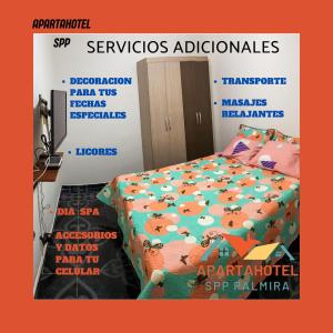 ACOGEDOR Y BONITO APARTAMENTO EN PALMIRA 객실 침대