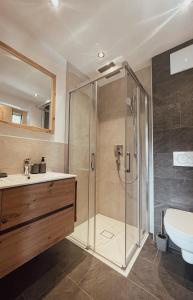 Koupelna v ubytování Apartment Goldene Mitte