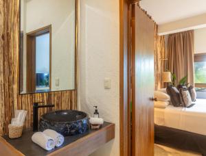 Postel nebo postele na pokoji v ubytování Hotel Arena