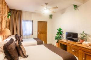 TV a/nebo společenská místnost v ubytování Hotel Arena