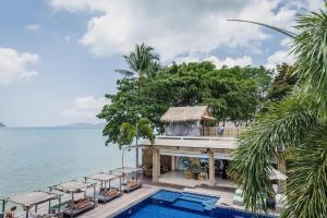 an aerial view of a resort with a swimming pool at Daisy 2 Bed Amazing Seaview in Rawai Beach