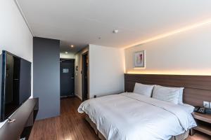 TV a/nebo společenská místnost v ubytování Hotel The Grang Jungmun