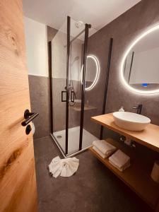 Koupelna v ubytování Bierhotel Loncium & Privatbrauerei