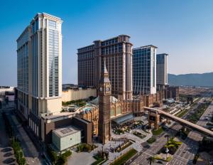 Nespecifikovaný výhled na destinaci Macao nebo výhled na město při pohledu z hotelu