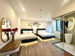 Llit o llits en una habitació de Memory Inn - Valley View