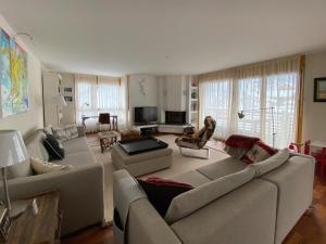 Apartment Plugge by Interhome في شورفالدن: غرفة معيشة مع كنبتين وتلفزيون