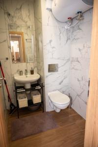 a bathroom with a toilet and a sink at All Seasons Apartments Borovets Gardens in Borovets +43 photos