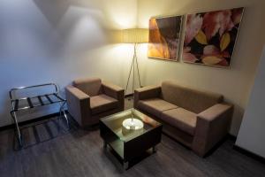 Posezení v ubytování Hotel Aroi Ponferrada