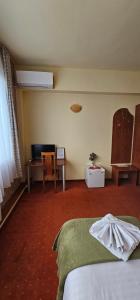 Voodi või voodid majutusasutuse Hotel Olimp toas