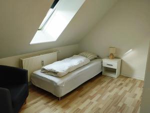 Postel nebo postele na pokoji v ubytování (id024) Østergade 87. 1 tv