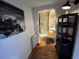 Koupelna v ubytování Ferienwohnung Gartenglück