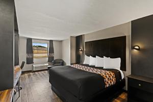 een hotelkamer met een bed en een raam bij Scottish Inns Austin Downtown in Austin