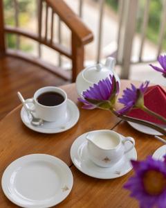 Set per la preparazione di tè e caffè presso Hotel Cassendra