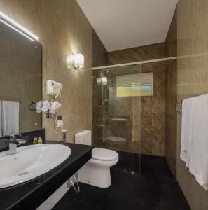 Koupelna v ubytování Hotel Cassendra