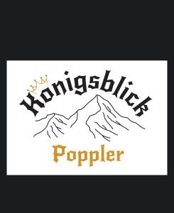 ein Logo für ein Skigebiet mit einem Berg in der Unterkunft Königsblick Poppler in Hopferau