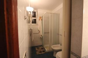 un baño con ducha y WC en Casa vite, en Forza dʼAgro