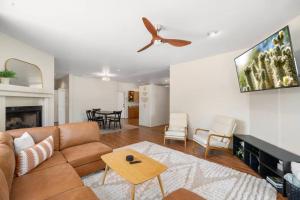 a living room with a couch and a table at West Sedona Retreat in Sedona