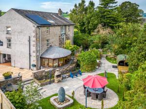 an aerial view of a house with a garden at Eden Mill, Millers Beck in Kendal