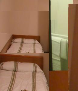 Postel nebo postele na pokoji v ubytování Albergo-Ristorante"Parco alle Noci"tra la Cascata delle Marmore,Labro e valle Santa di S Francesco