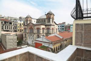 Nespecifikovaný výhled na destinaci Istanbul nebo výhled na město při pohledu z hotelu