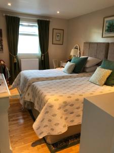 1 Schlafzimmer mit 2 Betten und einem Fenster in der Unterkunft Helena Host Family in London