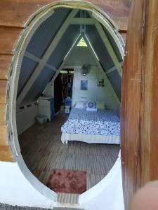 Postel nebo postele na pokoji v ubytování Cabaña Chalet