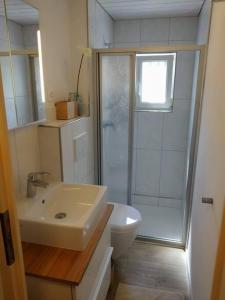 Koupelna v ubytování Bijou 1 Hübsche 1 Zimmer Wohnung