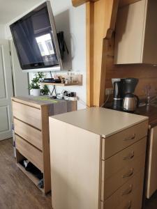 Nhà bếp/bếp nhỏ tại Ferienhaus Gertrud