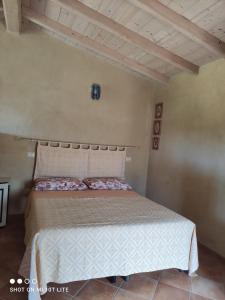 1 dormitorio con 1 cama en una habitación en Appartamento a Feraxi, en Muravera