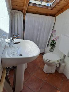łazienka z umywalką i toaletą w obiekcie Da nonna maria w Rzymie