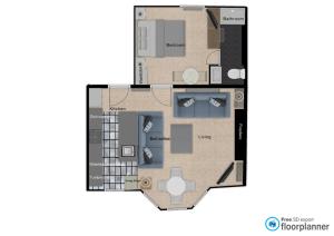 un plano del plano del piso del apartamento en St John's Guest House en Weymouth