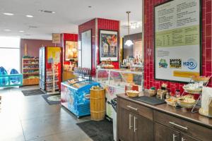 a store with a food counter in a store at Beachfront Studio #909 at Majestic in Panama City Beach