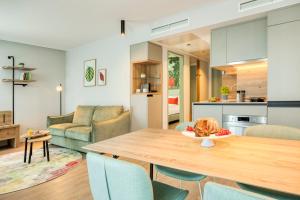 Kuchyňa alebo kuchynka v ubytovaní Citadines Danube Vienna