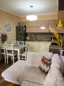 Kuchyň nebo kuchyňský kout v ubytování Alara Apartment