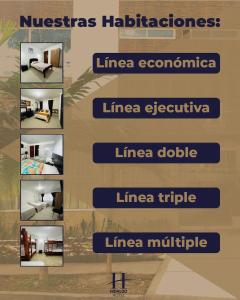 a screenshot of the different types of houses in a room at HIDALGO HOTEL in Palmira