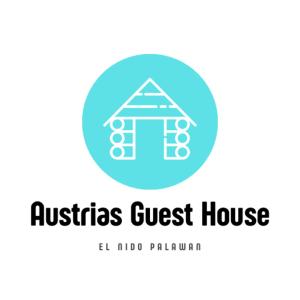 a logo for a australias guest house at Austrias Guest House in El Nido