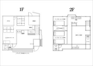 a floor plan of a house at 平日限定割引実施中 1日1組限定の貸切一軒家 個室サウナ付き in Fujisawa