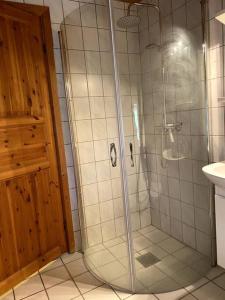 Koupelna v ubytování Vacation home on the Half island Helgenæs